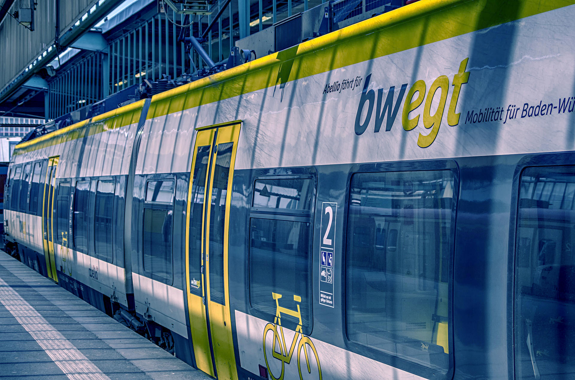 Die Wagons eines Zugs.